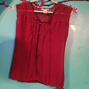 Burgundy blouse